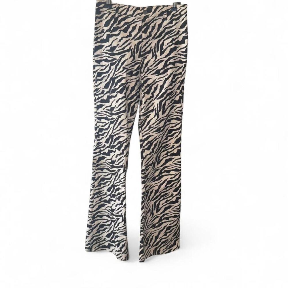Motel Rocks Zebra Print Flare Pants Size S 26 Waist Y2K Festival Indie Sleaze